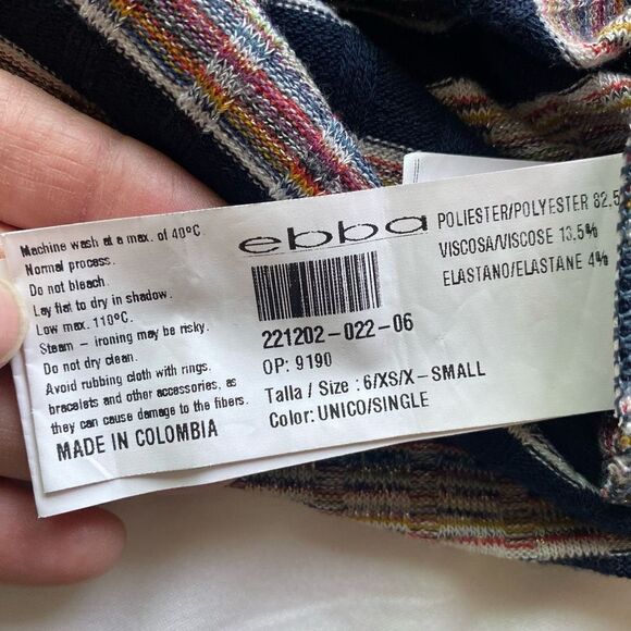 Ebba Dress Lightweight Knit Puffy Short Sleeves 
Striped Keyhole neckline Adorab - Picture 11 of 12